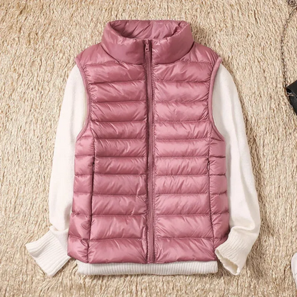 Josephe™ Quilted Lightweight Vest Pink