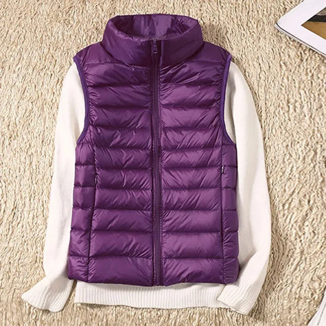 Josephe™ Quilted Lightweight Vest Purple