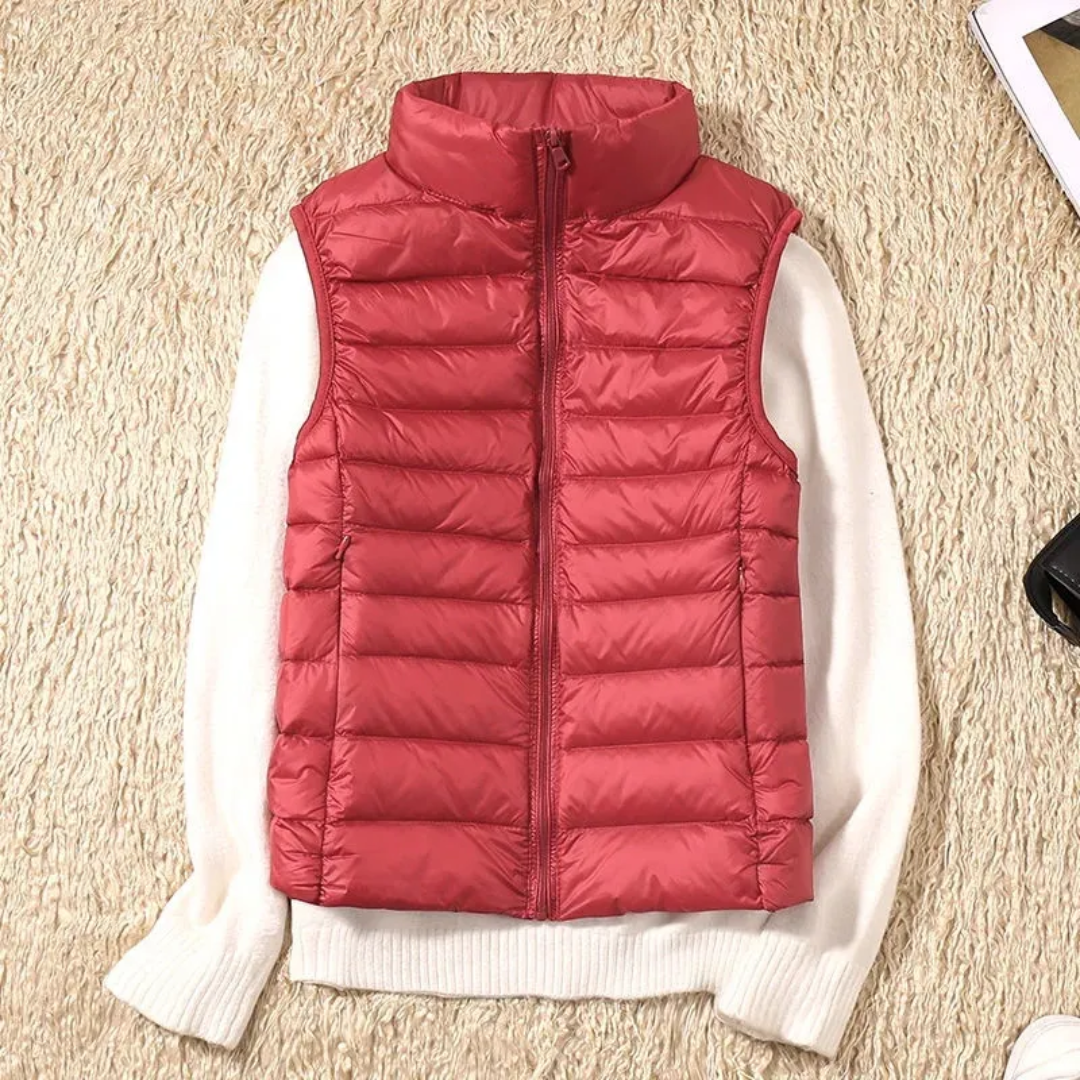 Josephe™ Quilted Lightweight Vest Red