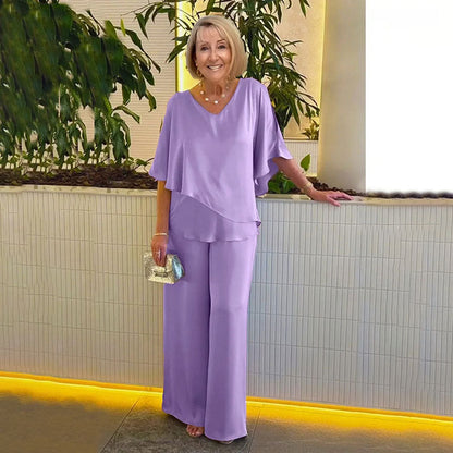 Selina Flowing Two-Piece Set - Purple