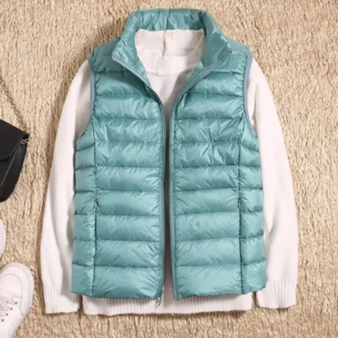 Josephe™ Quilted Lightweight Vest Sky Blue