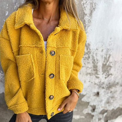Harriet™ Stylish Cosy Jacket - Yellow